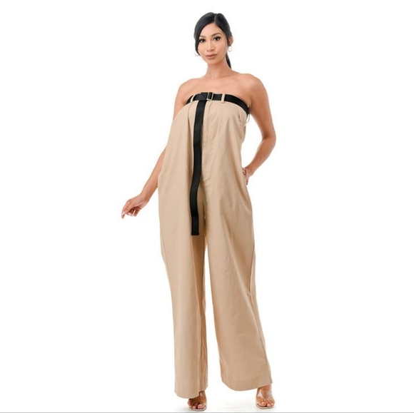 Pants - Leg Belt Jumpsuit
